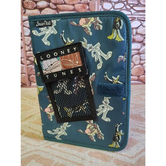 Vtg Looney Tunes 3 Ring Binder Green Bugs Bunny Taz Daffy 1998 #A53 - Picture 2 of 12